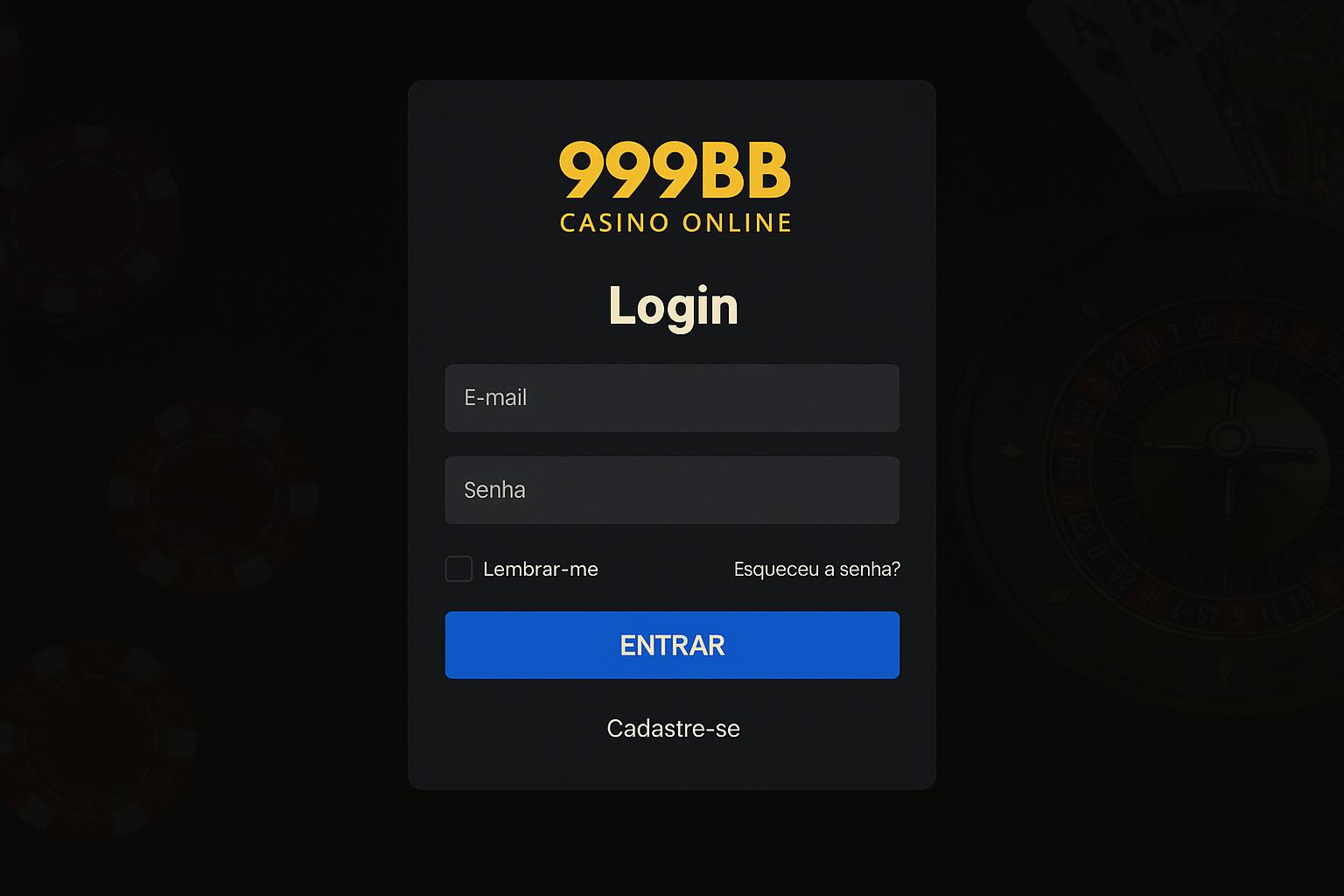 Criar uma nova Conta no plataforma 999BB  